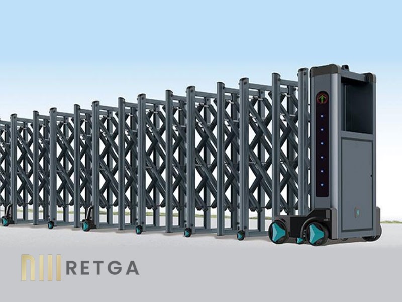 Motorized Aluminium Retractable Gate Grey Color RETGA