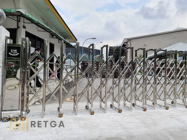 Motorized Stainless Steel 304 Retractable Gate