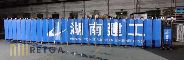 Motorized Stainless Steel 304 Retractable Gate with Customize Advertisement Cover Plate (2) - Image 2